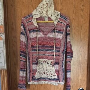 American Rag Red and White Sweater